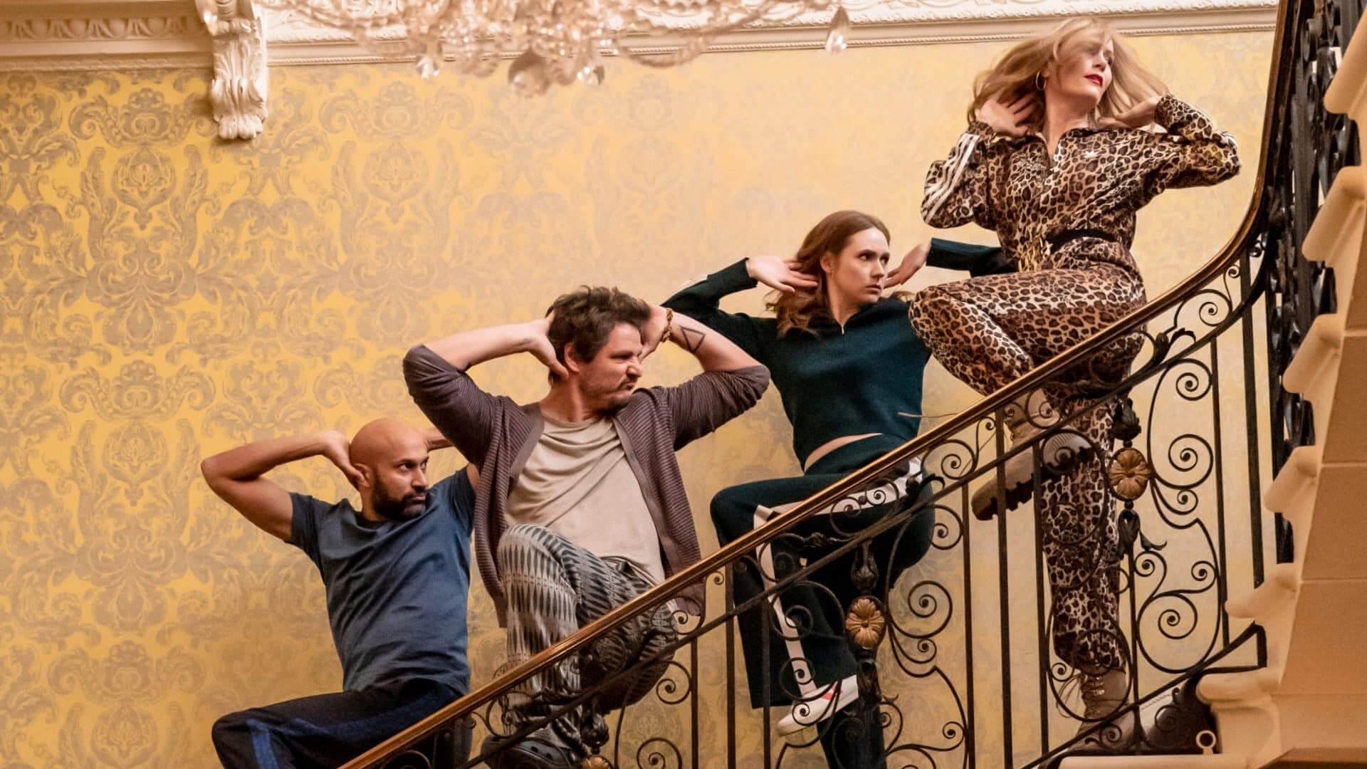 A scene on the staircase at Hedsor