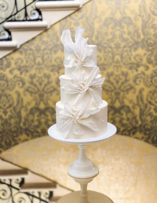 Beautiful Augusta wedding cake at Hedsor House
